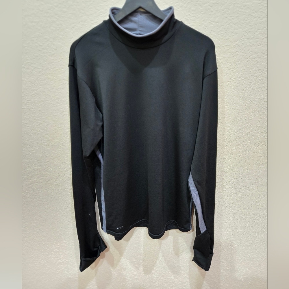 Nike Vintage Activewear Shirt Pullover Men’s XL Blue Mitten Mock Stretch Dri Fit